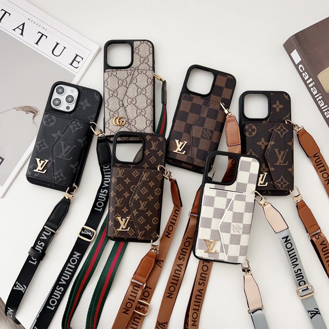 Crossbody Wallet Accordion Leather Card Holder Case for iPhone 13-18 Pro & Pro Max