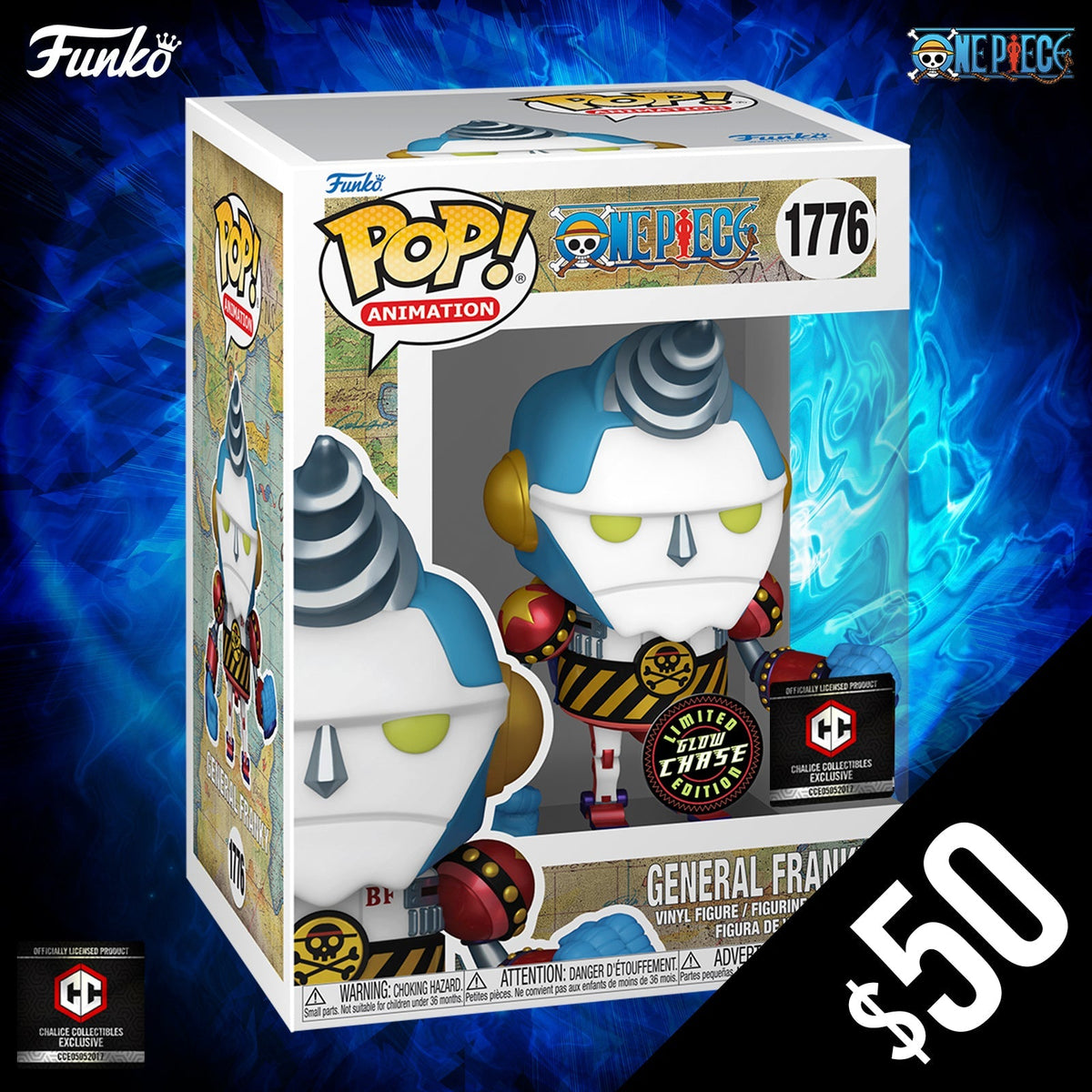 Funko Pop! Chalice Exclusive: One Piece: General Franky (CHASE)