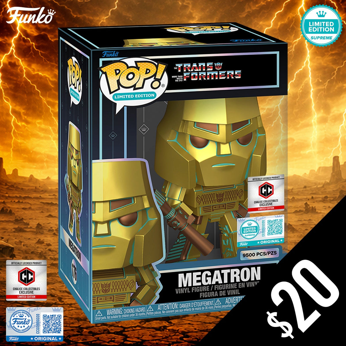Funko Pop Limited Edition! Chalice Exclusive: Transformers: Megatron (LE9500)