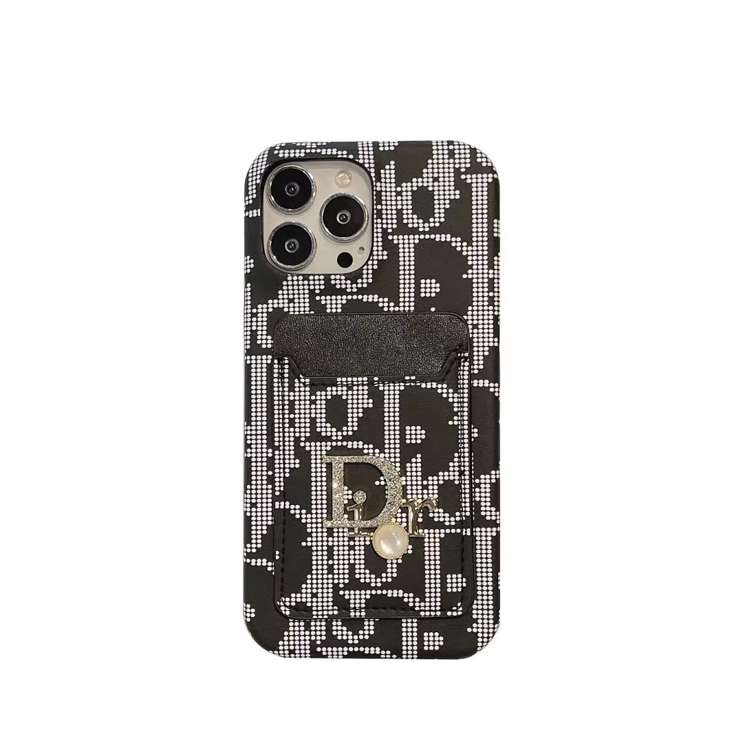 Fashion Lady Case with Card Holder for iPhone 12-18 Pro & Pro Max