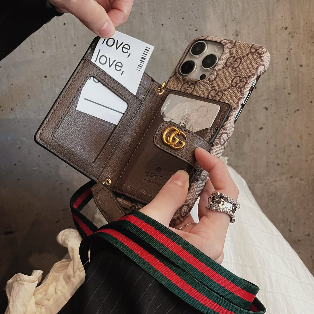 GG Ophidia Leather Wallet Crossbody for iPhone 12-18 Pro & Pro Max