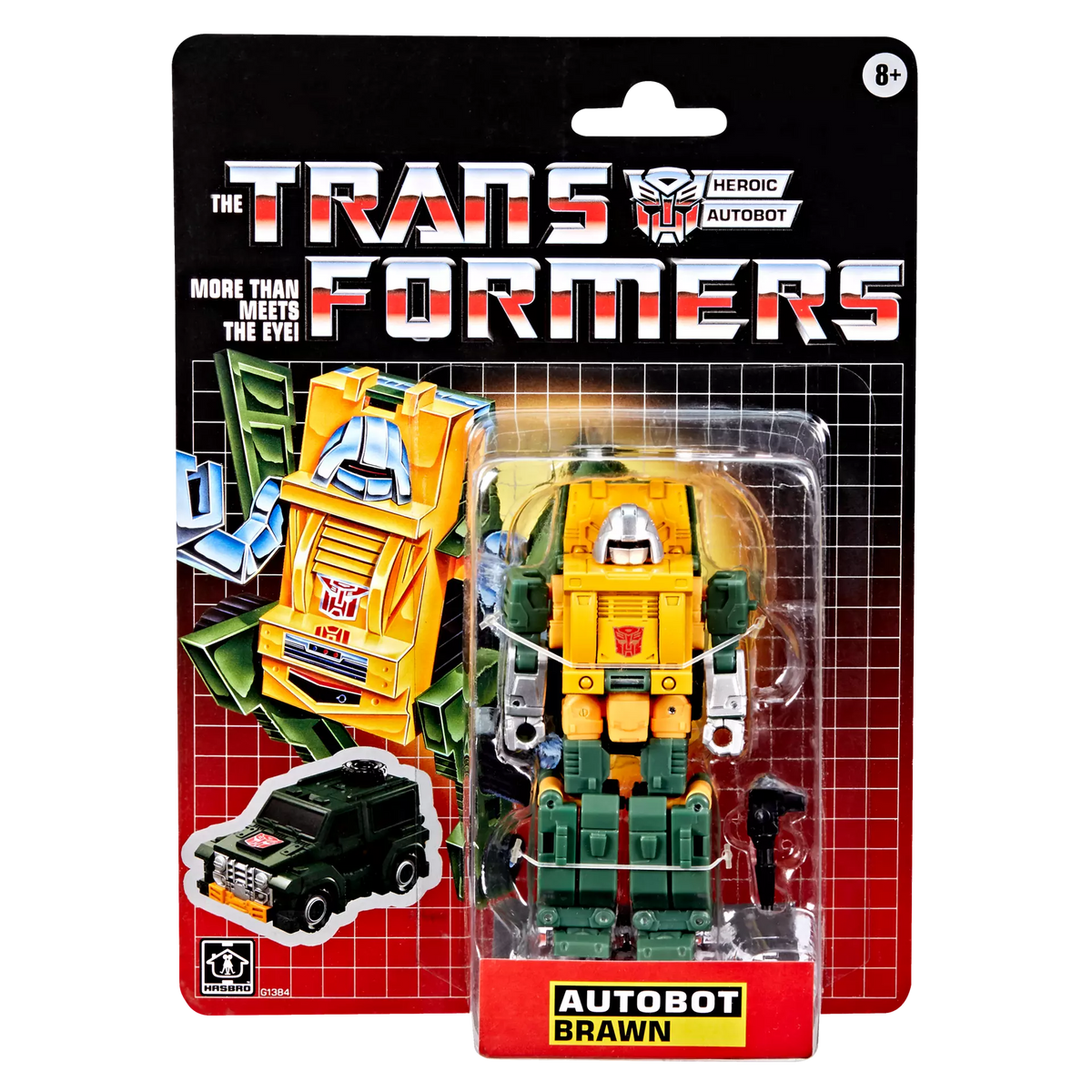 Transformers G1 Retro Carded Autobot Brawn Action Figure