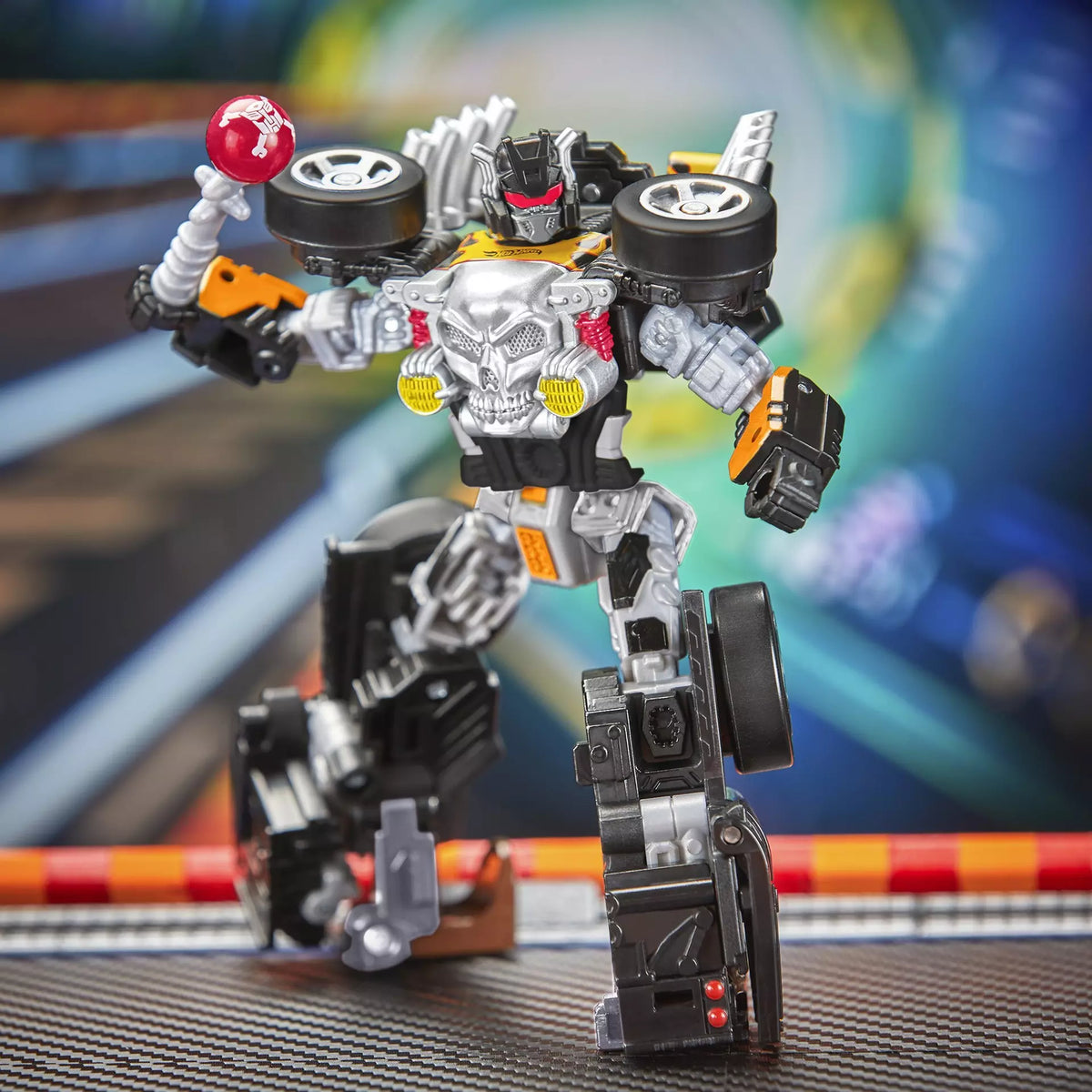 Transformers Collaborative Hot Wheels Bone Shaker Action Figure