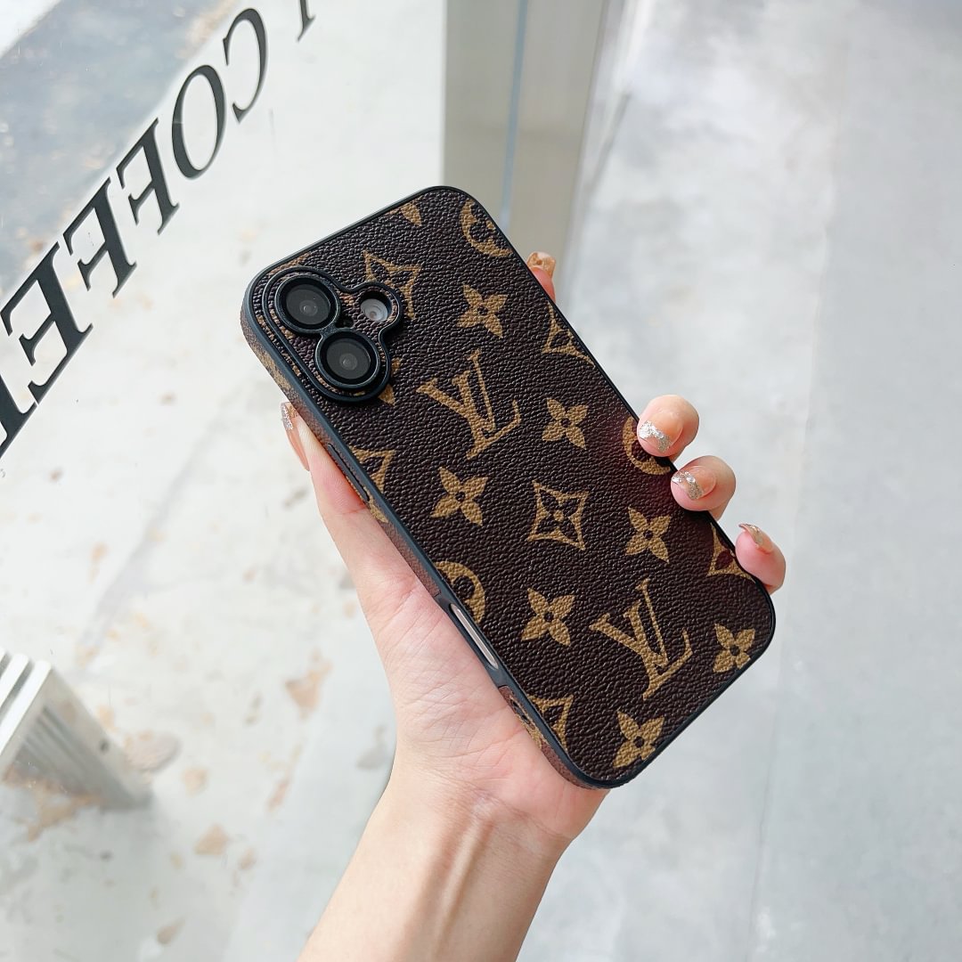 Louis Vuitton Case inspired classic leather for iPhone 13-18 Pro & Pro Max