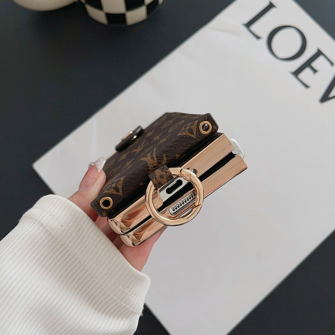 Luxury Inspired Wallet Case with Long Lanyard for Samsung Galaxy Z Fold 3-7