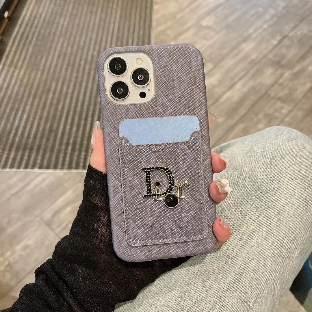 Luxury iPhone Case with Card Holder for iPhone 12-18 Pro & Pro Max