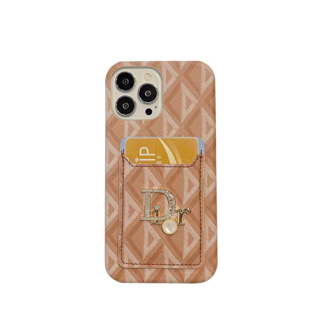 Luxury iPhone Case with Card Holder for iPhone 12-18 Pro & Pro Max