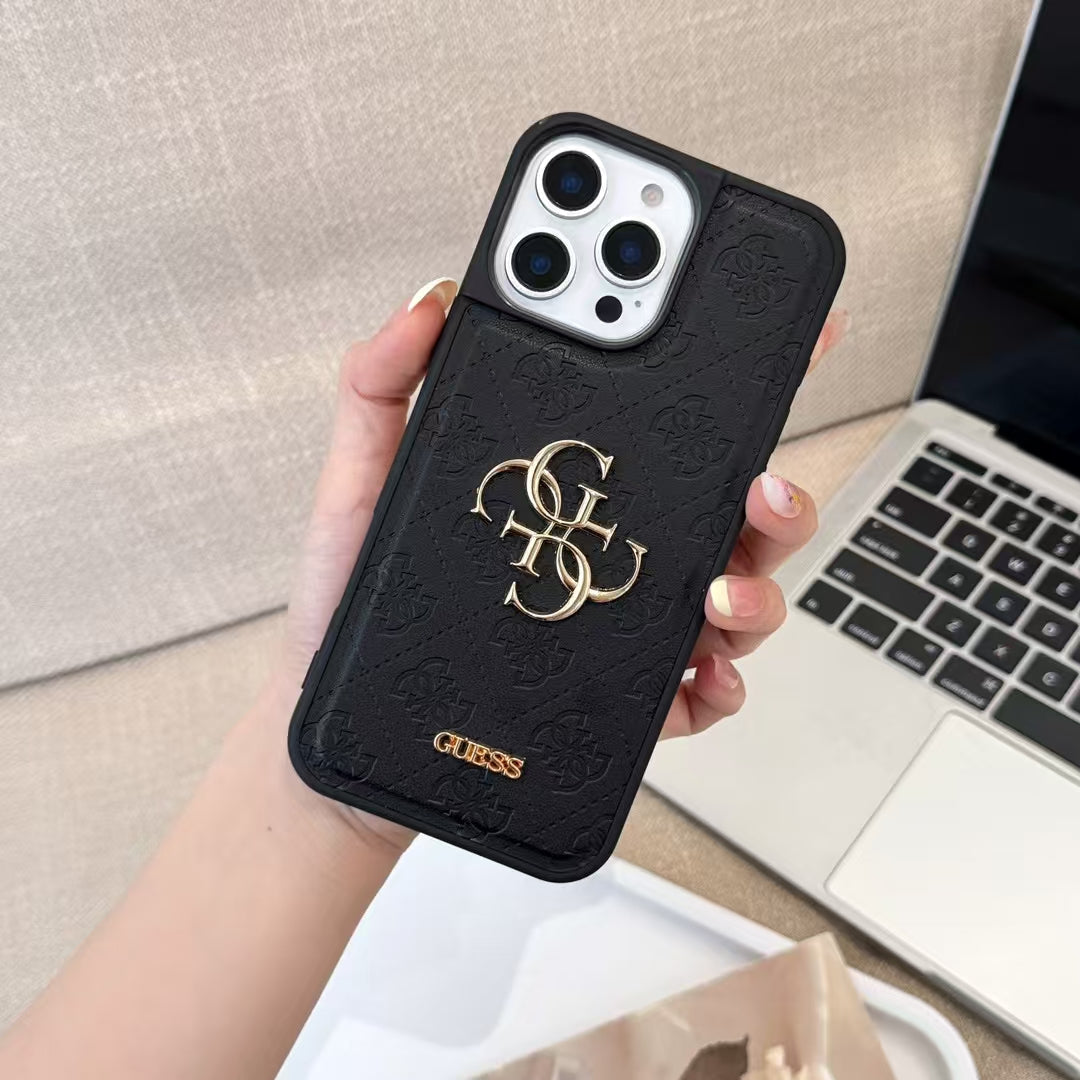 GUESS Monogram Mirror Electroplated Apple iPhone Case