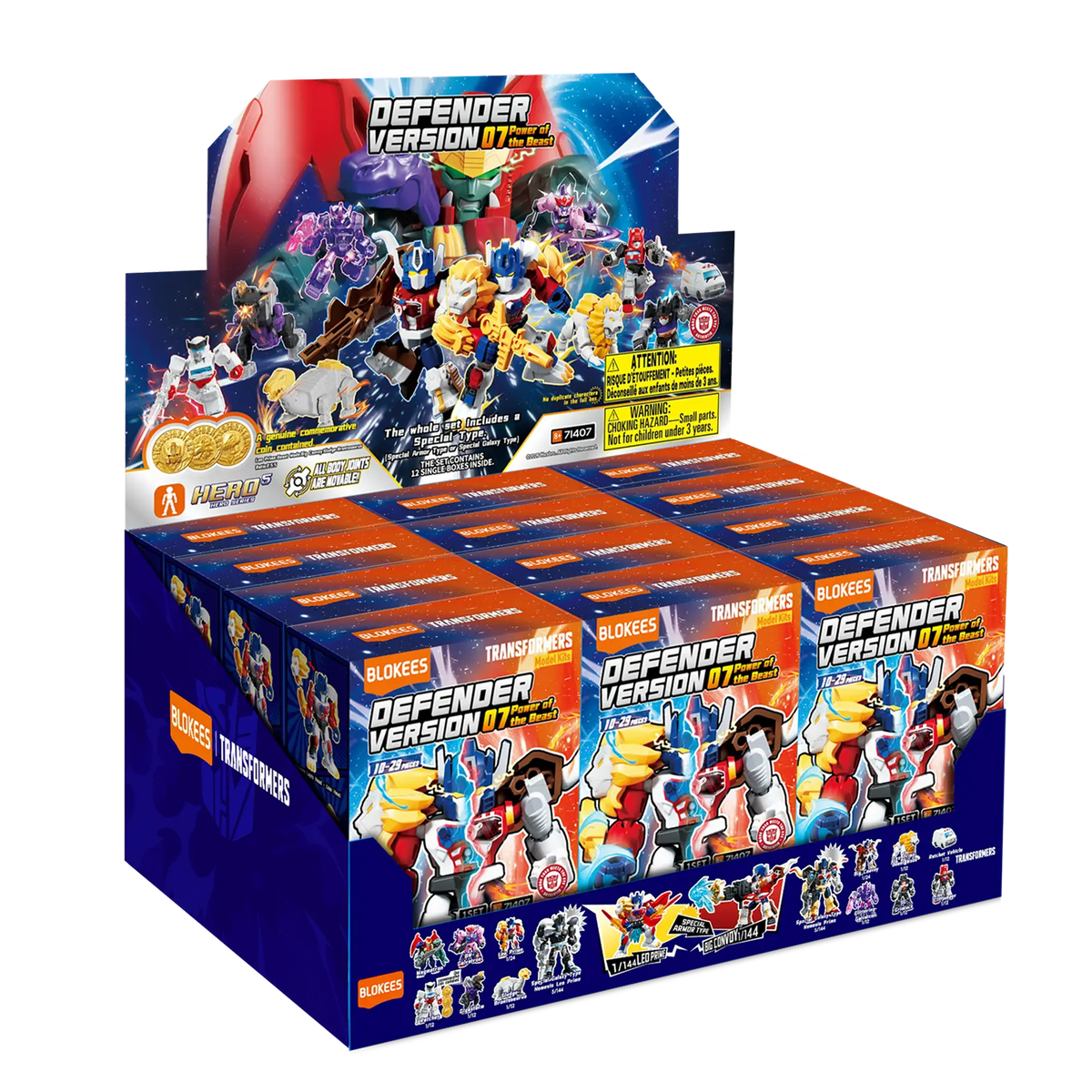 Blokees Transformers Model Kits Defender Version #07 Power of the Beast Mystery Box Trading Figure Set of 12