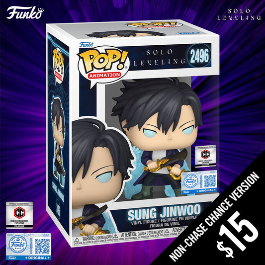 Pre-Order: Funko Pop! Solo Leveling S2: Jinwoo (Aura) #2496  (Non-Chase) (PR)