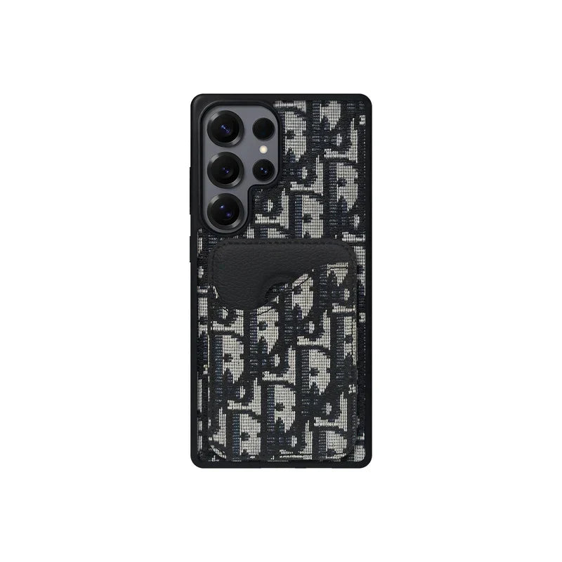 Dior-Inspired Oblique Jacquard Magnetic Cardholder Case | Samsung Galaxy S Series