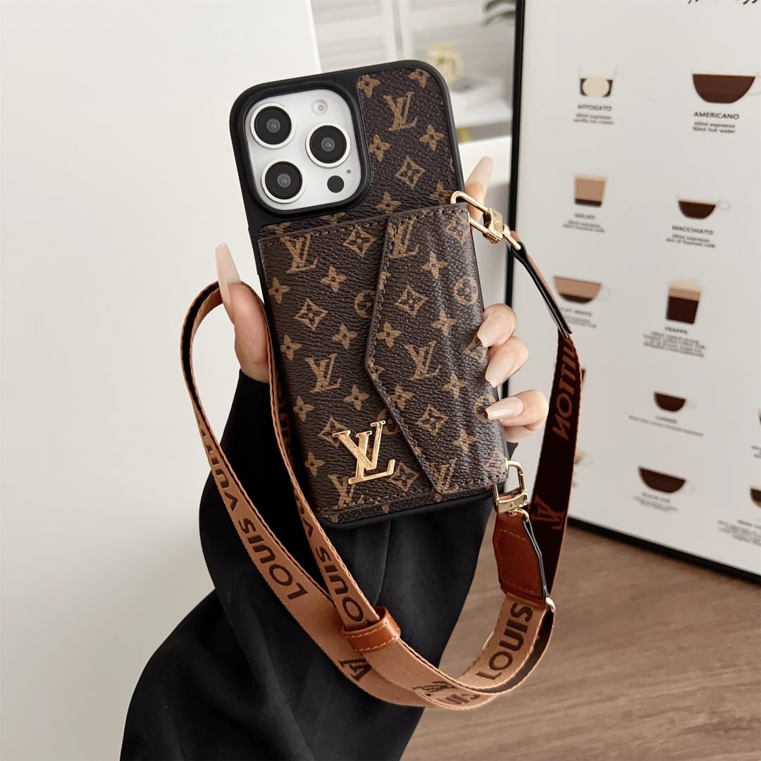 Crossbody Wallet Accordion Leather Card Holder Case for iPhone 13-18 Pro & Pro Max