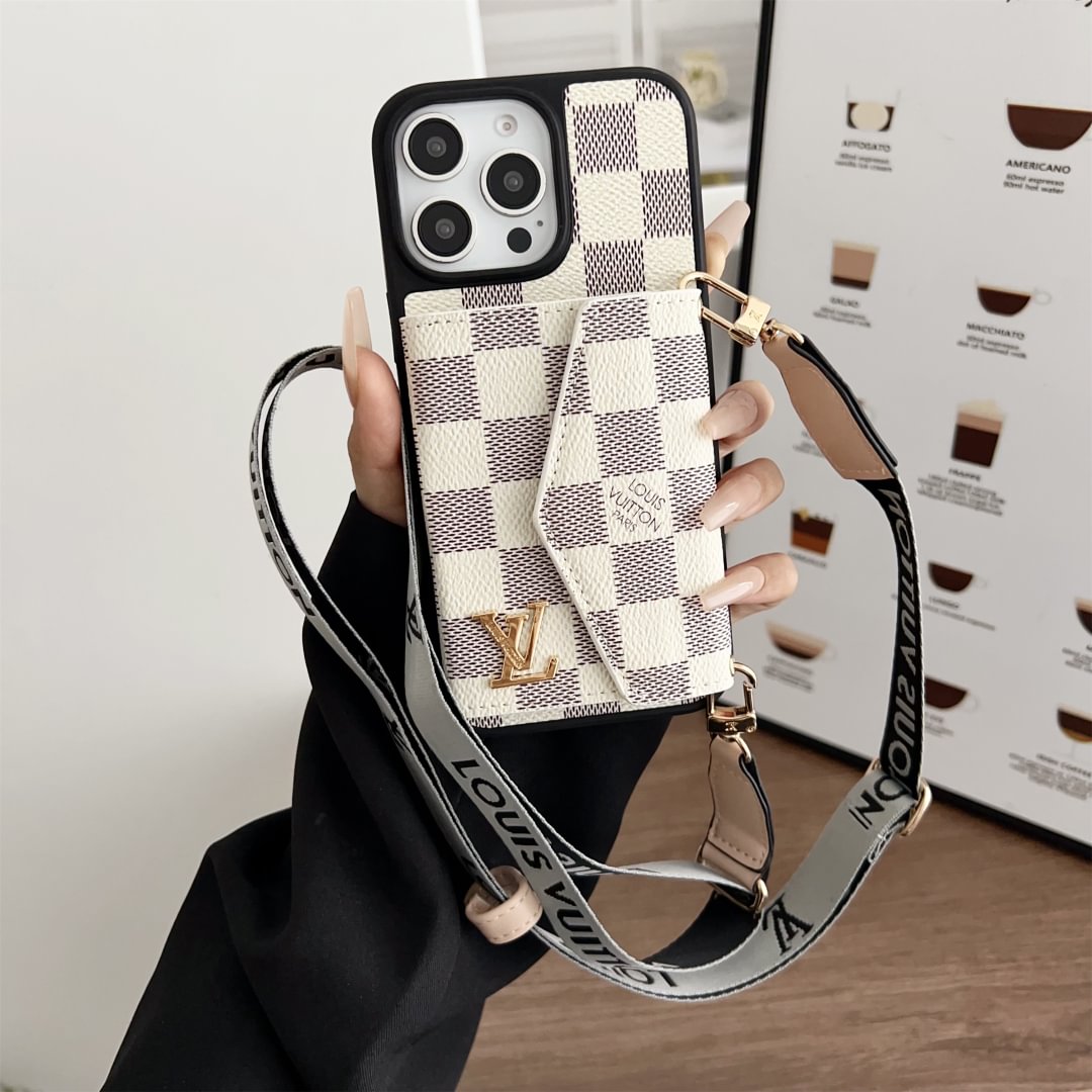 Crossbody Wallet Accordion Leather Card Holder Case for iPhone 13-18 Pro & Pro Max