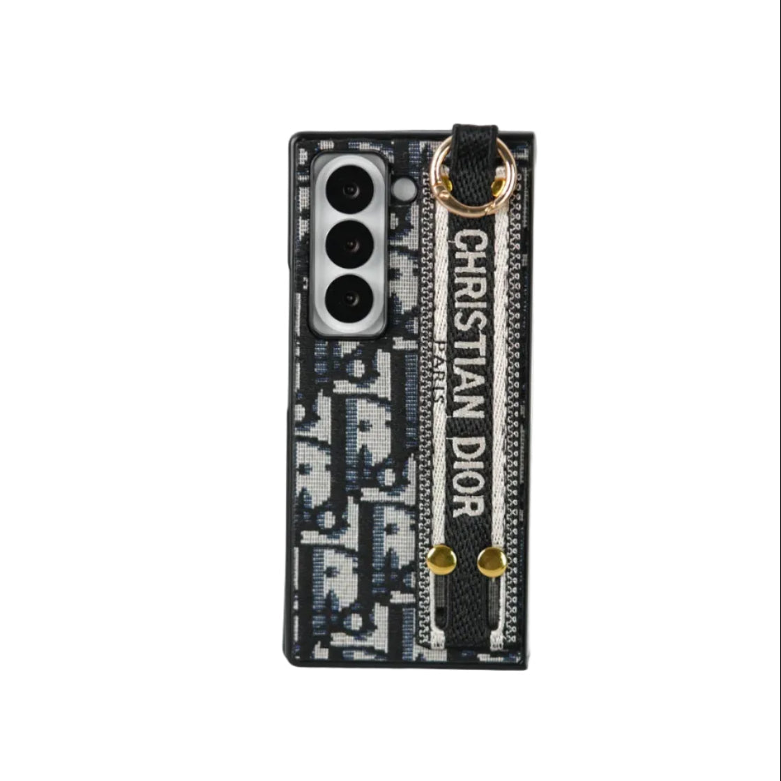 Luxury Brand Belt Embroidery Case for Samsung Z Fold 3-7
