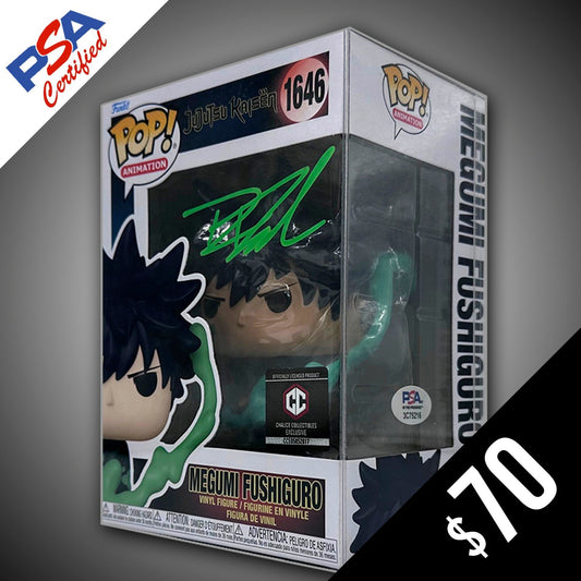 Funko Pop! Jujutsu Kaisen: CCI Megumi #1646 (non-chase) - SIGNED by Robbie Daymond (PSA Certified)