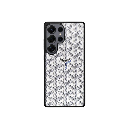 Premium White GYD-Style Pattern with Magsafe Option for Samsung S22-S26 Series